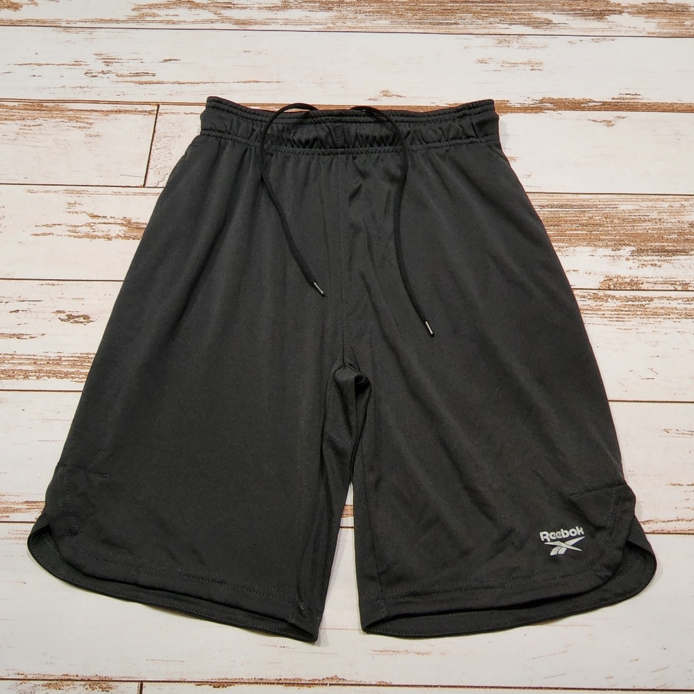 Reebok Charcoal Gray Basketball Shorts S Drawstring Pockets Gym Workout S